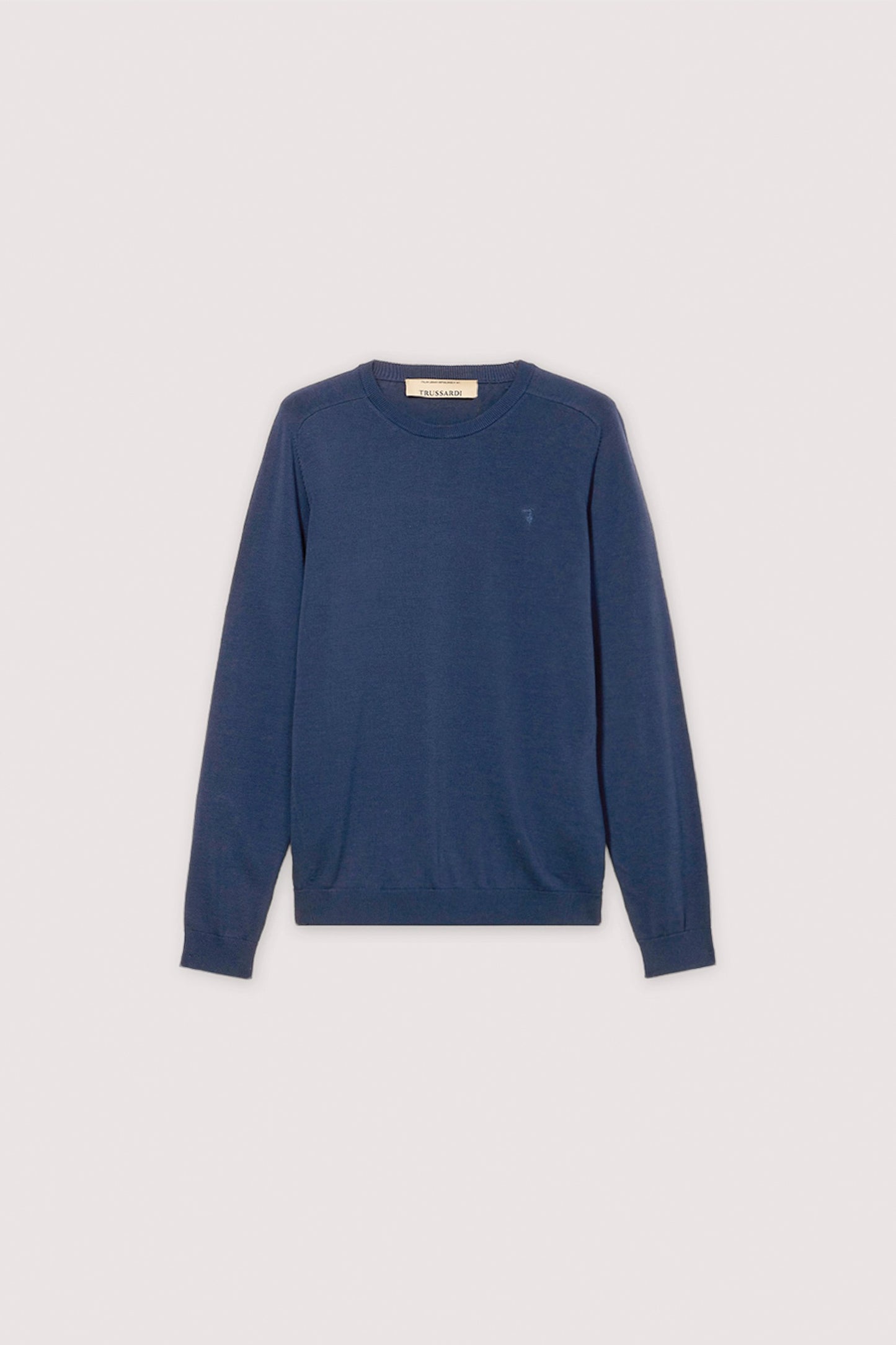 Rundhals-Pullover aus Baumwolle und Seide