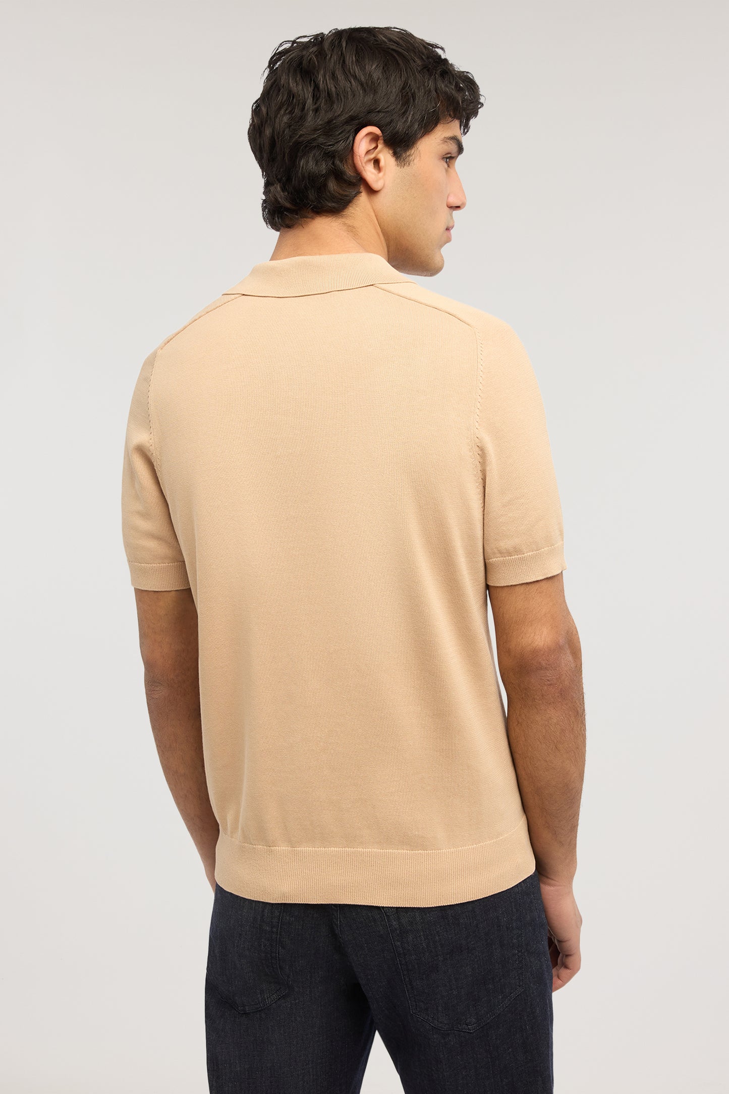 Polo in maglia in cotone e lino 2|18c53ad152269f56a92600cc45a48d914b3b39882c450fd50d58281059de26b8