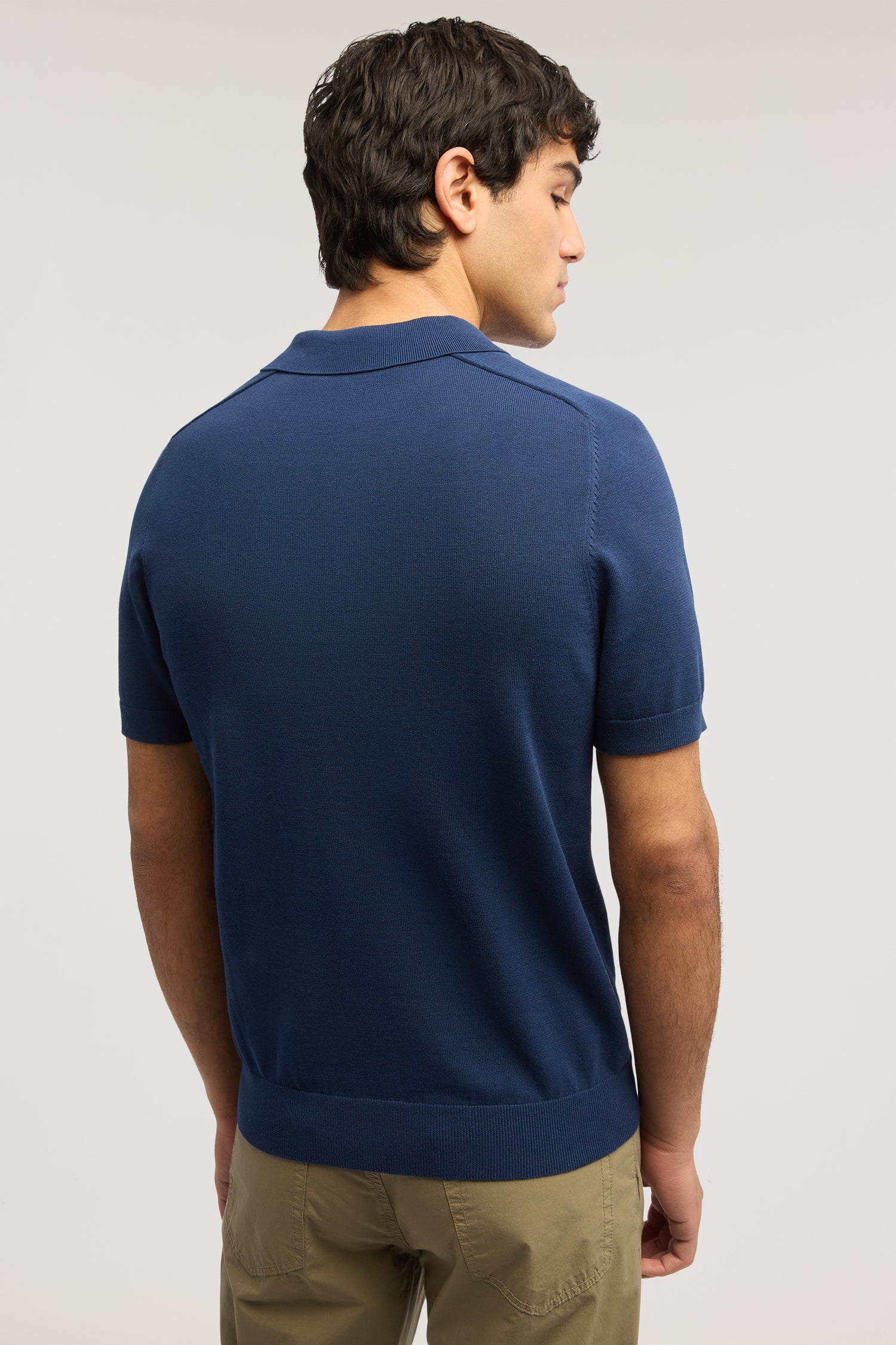 Polo in maglia in cotone e lino 4|75a483af5dd64515858bc31b522f13f5234d661155810ca9b294a15cc88aa19e
