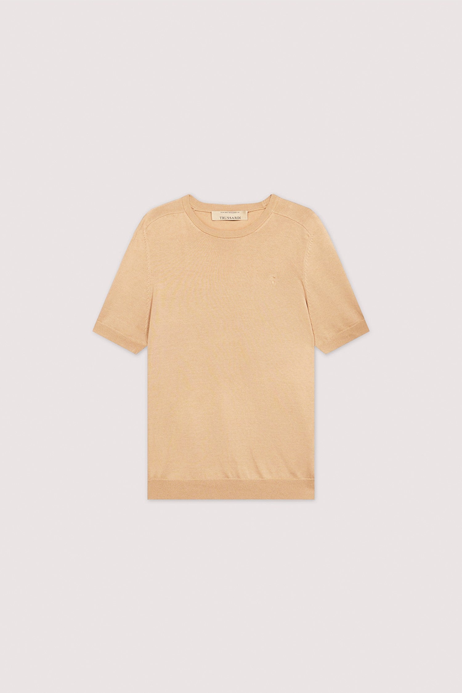 Short-sleeved t-shirt in cotton and linen