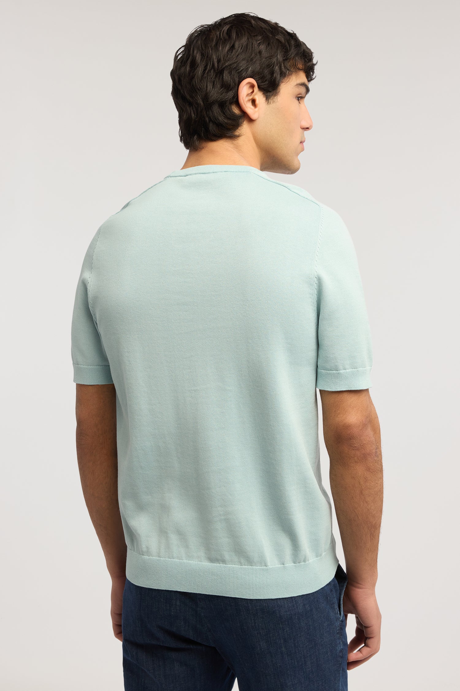 Maglia a maniche corte in cotone e lino 2|e38e2c88aec7e6f325edce205c22a7f9301a92d1411ca850da79b610b20178fa