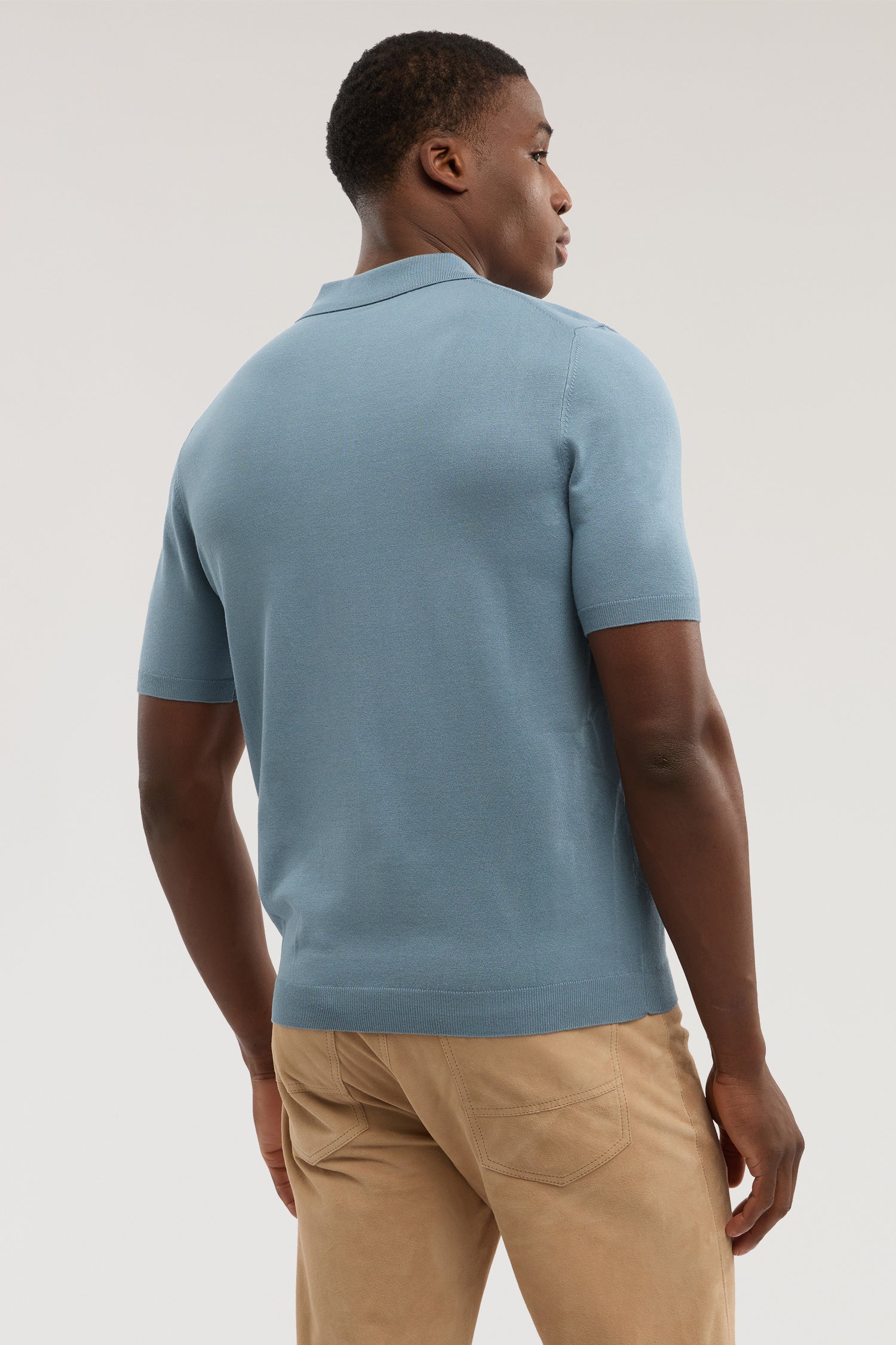 Polo a maniche corte in misto viscosa 4|f284655d831f3713736ccb7b82a5fef517130a30a56648d6925cfe7ab1e2b037