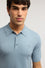 Short-sleeved polo shirt in viscose blend