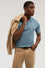 Short-sleeved polo shirt in viscose blend
