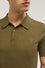Short-sleeved polo shirt in viscose blend