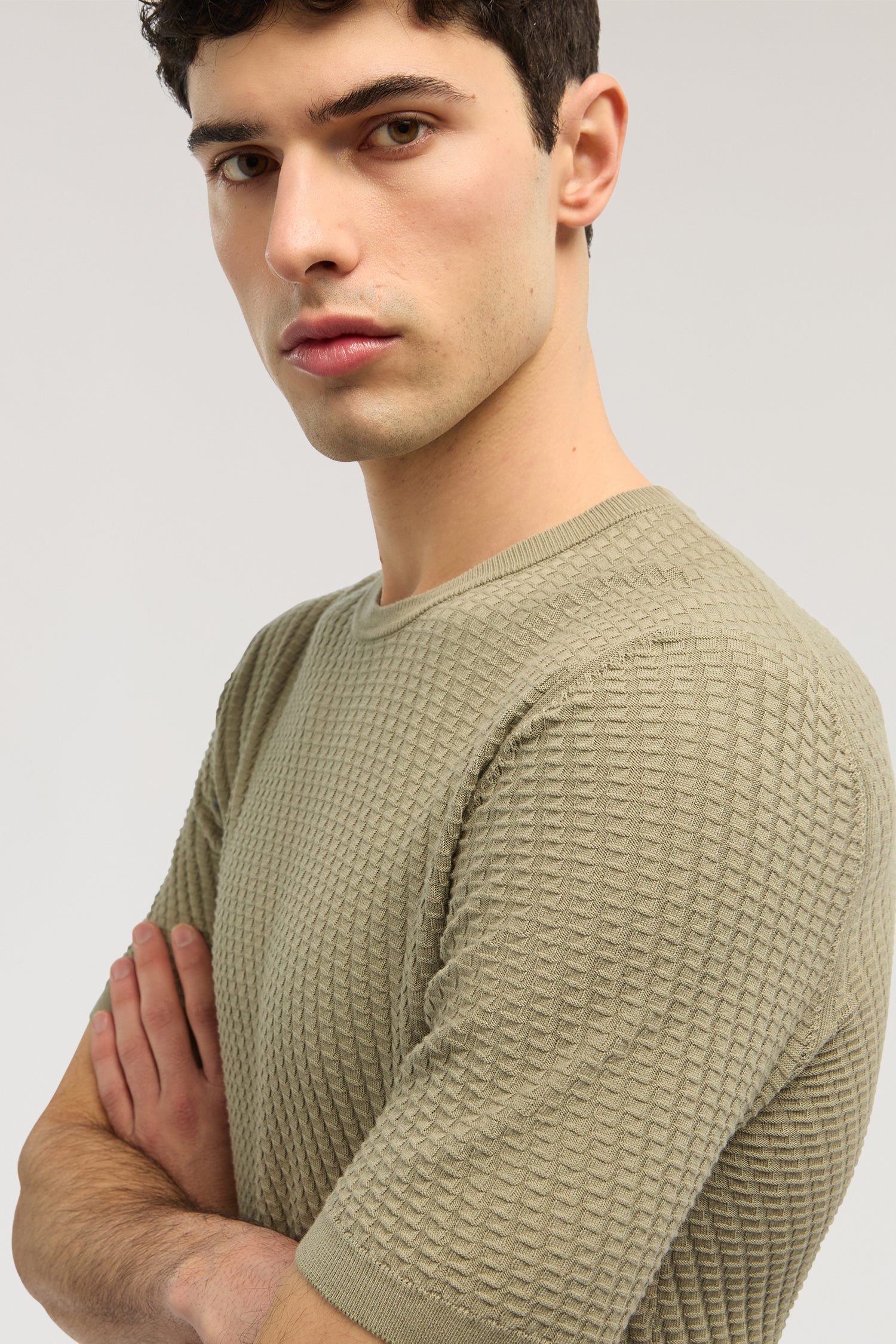 Maglia a manica corta in cotone tridimensionale 2|c6f77fb337388c7d440440d9181c9b53a32d4fd65b34cbbf7aa30d5612dd0c93