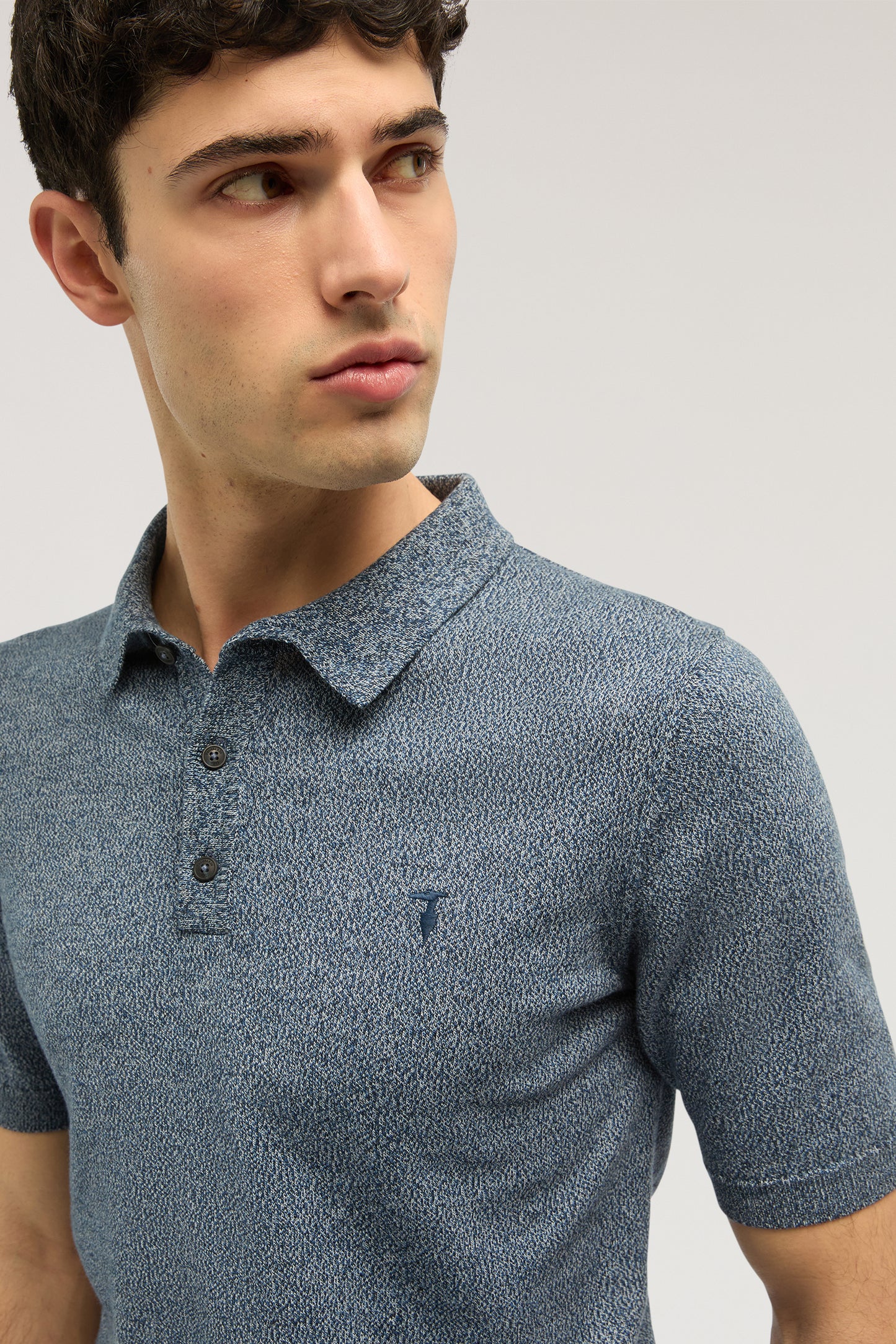 Polo in cotone mouliné 3|3c31d1d79bc64d00d33f443ca6793a0c34c8838e9a5c482a0380103884c6c9f2