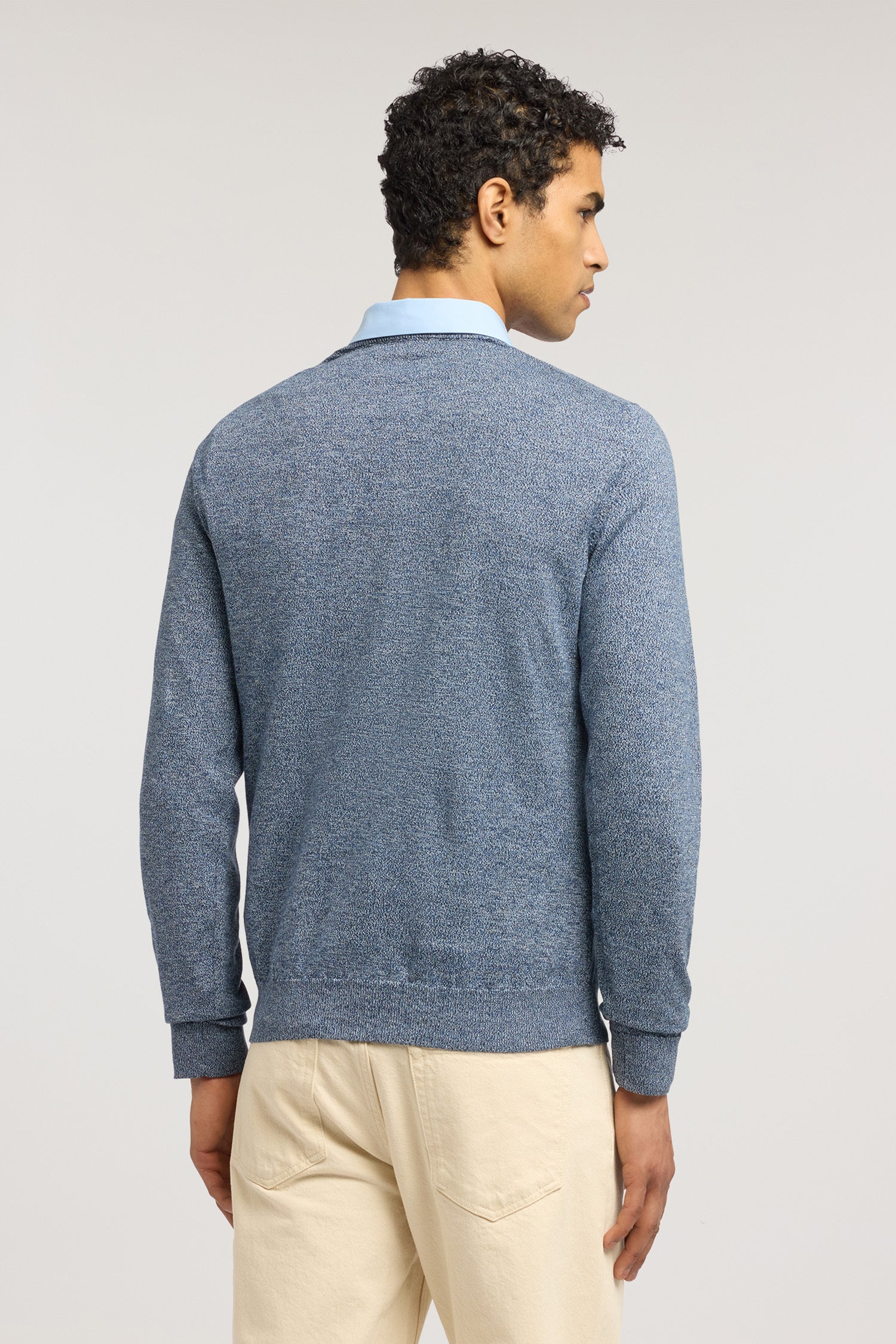 Maglia girocollo in cotone mouliné 2|ab30b301ebb6ba850bbb4053a87605e81731af7359be270bb7208f959ceed0c7