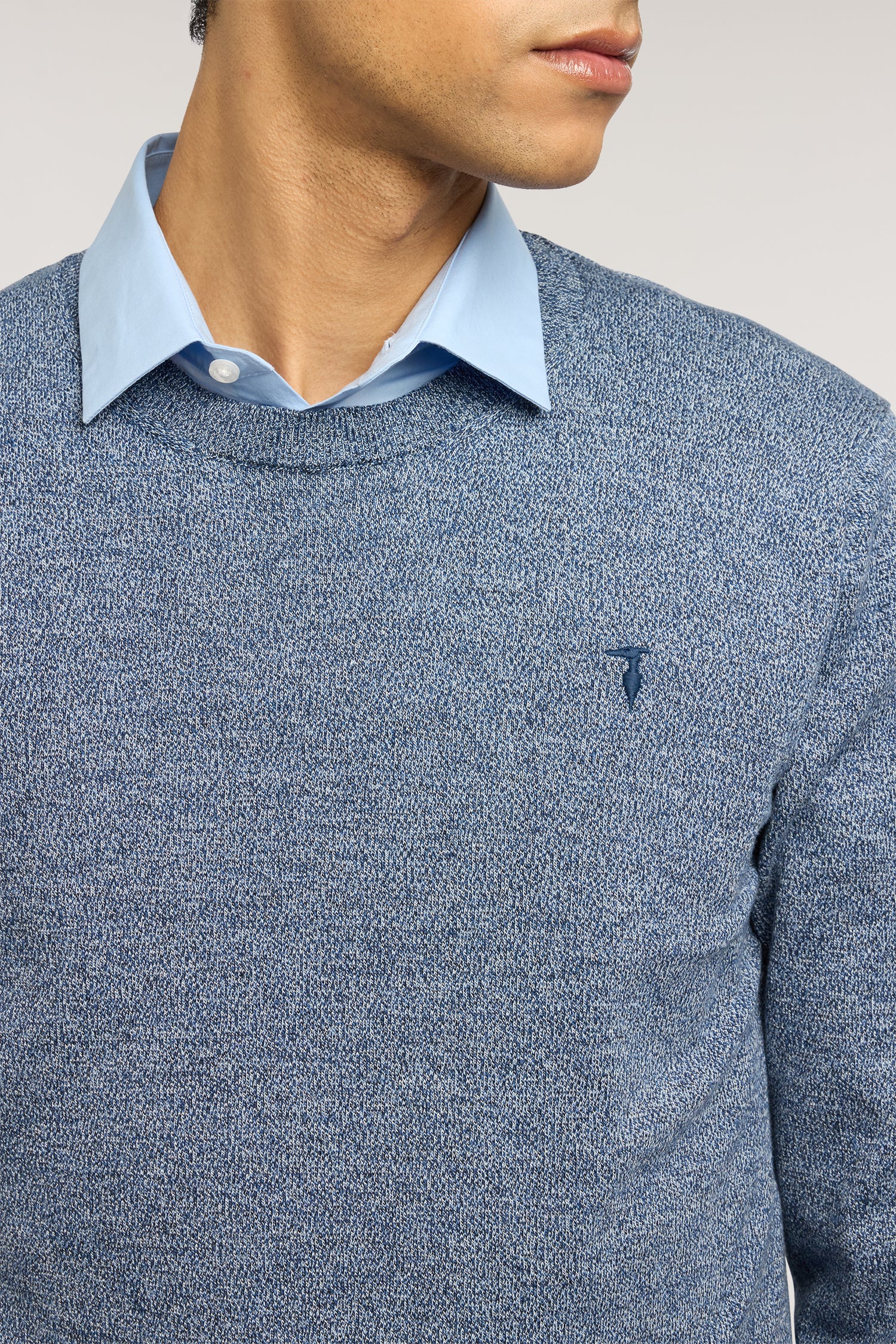 Maglia girocollo in cotone mouliné 3|da237cebe40bc823a178e5a7ad1d780f20dff03bd9fb58a06949dc1d1014f386