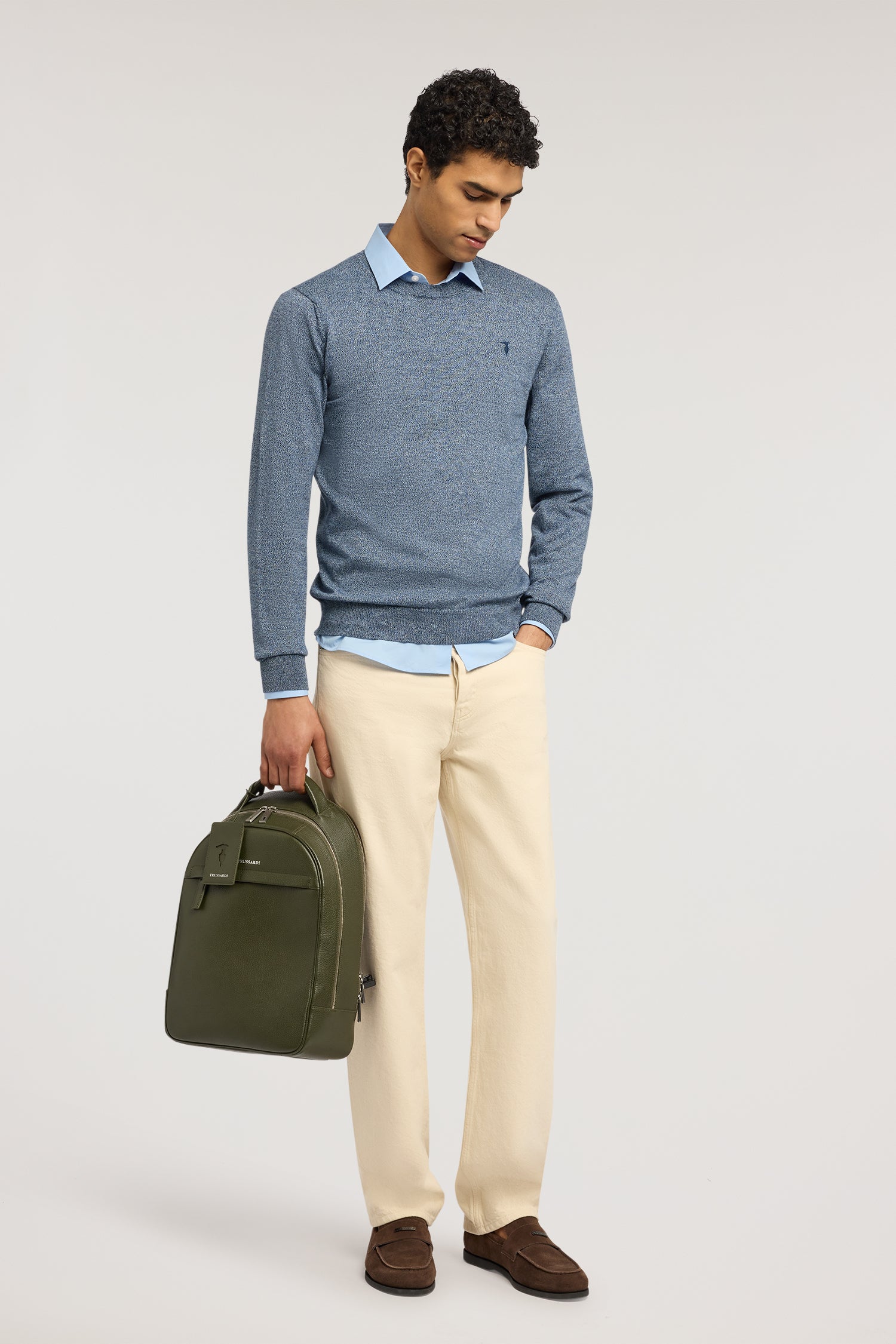 Maglia girocollo in cotone mouliné 4|6715f739d73d66ea5a6426c8394d6a8288e8a23457ee6522a15166c67633ae77