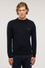 Pure wool sweater with side button fastening