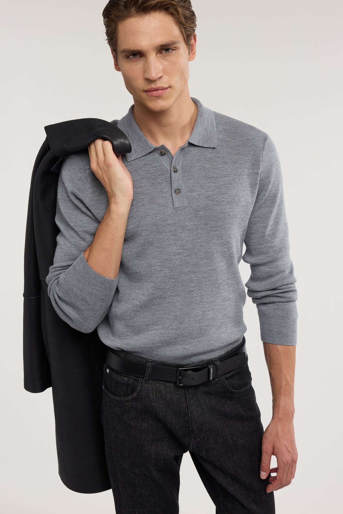 Maglia polo in pura lana 4|5a174f66d146089018e7cd78278b70990363e23d0da895478b092b6ff0711815