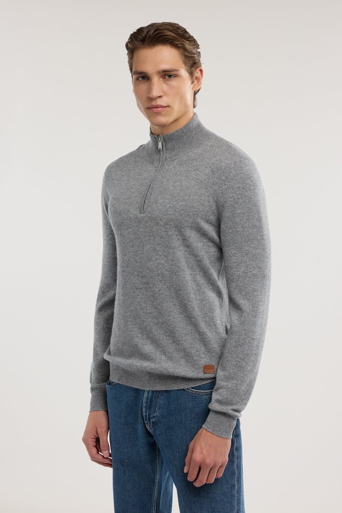 Maglia camioner con zip in cashmere made in Italy 1|bc8135b32dc077a3e3274fc2ea09e7e7fe1b417a1e5d78f1977af162adc5043d