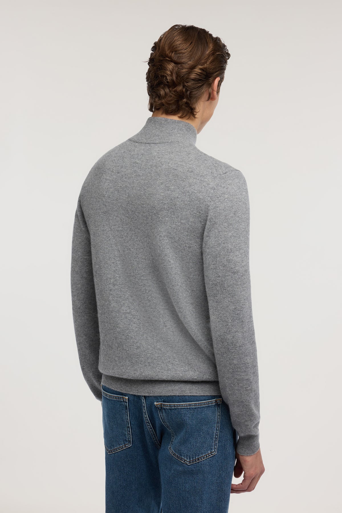 Maglia camioner con zip in cashmere made in Italy 2|efcf8ba6045245655009298fad0fe44b84520a4e8c6d18056a7a11fff54c899f