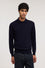 Pure wool crew neck sweater with embroidery