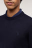 Maglia girocollo in pura lana con ricamo 3
