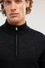 Pullover con collo mezza zip in pura lana 3