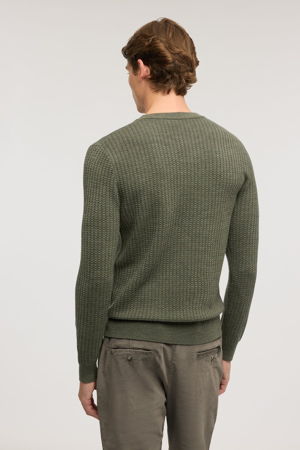 Maglia girocollo punto 3D in lana merino 3|e1827ef1d8ed1e496b575baefd7cd7c8a46df3b124df93a0db90884ed73f16a5