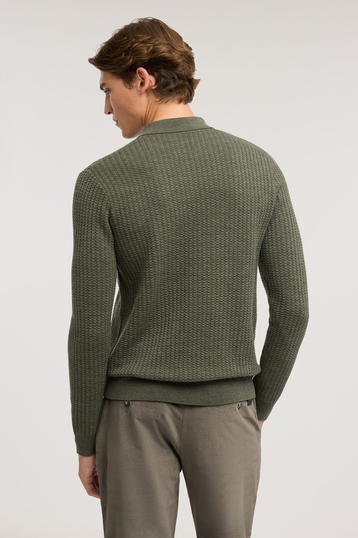 Polo in maglia a punto mattoncino in lana 4|6670e5fd9f6cc8e66d05c2288b838cd2fb6fe9d51b8665f5a987370e1f251957