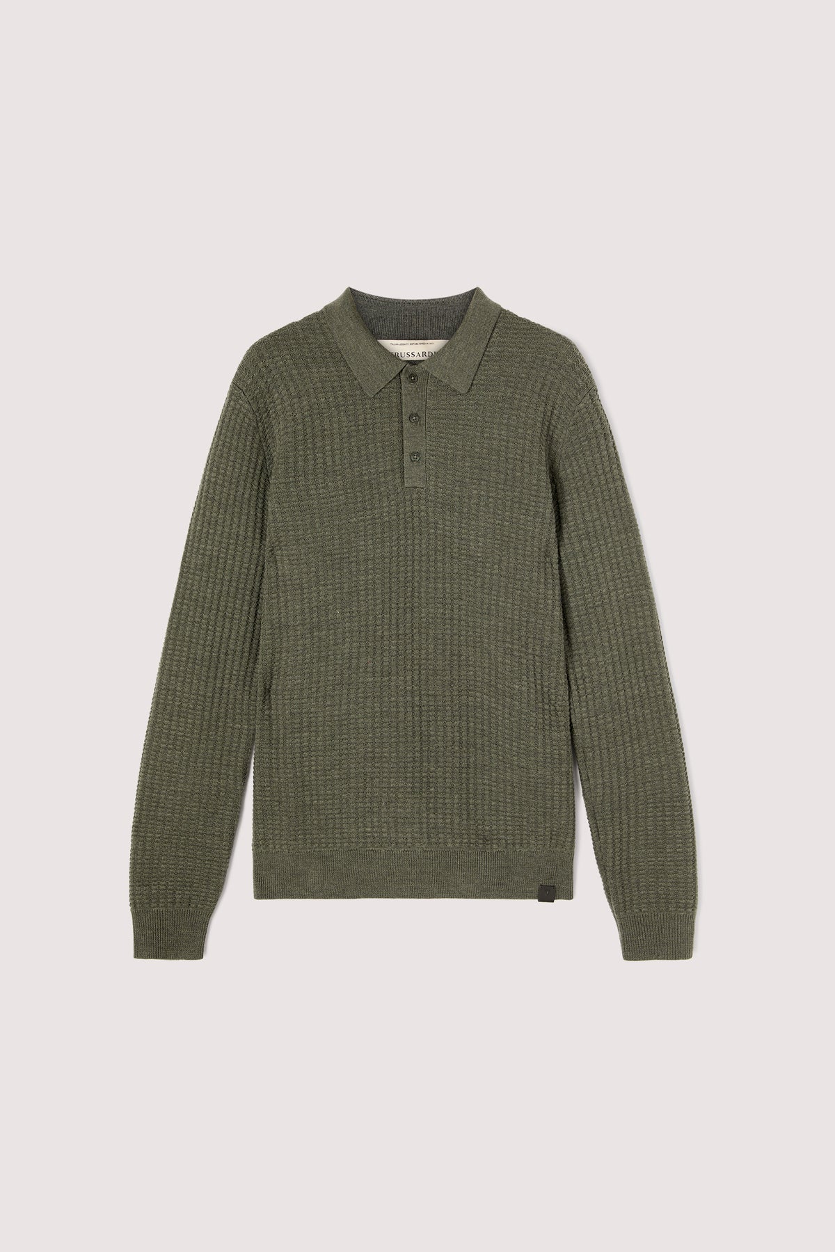 Polo in maglia a punto mattoncino in lana 5|eb2ce542cca56900f6fe9a4ec683677eb1a9dd07cdec8199f9fe725edc96ec75