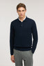 Polo in maglia regular fit a punto 3D in lana merino 1
