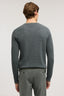 Maglia girocollo in lana regular fit con profili a contrasto 2