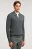 Polo in maglia regular fit con profili a contrasto in lana 1