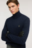 Dolcevita regular fit con patch in misto cashmere 1