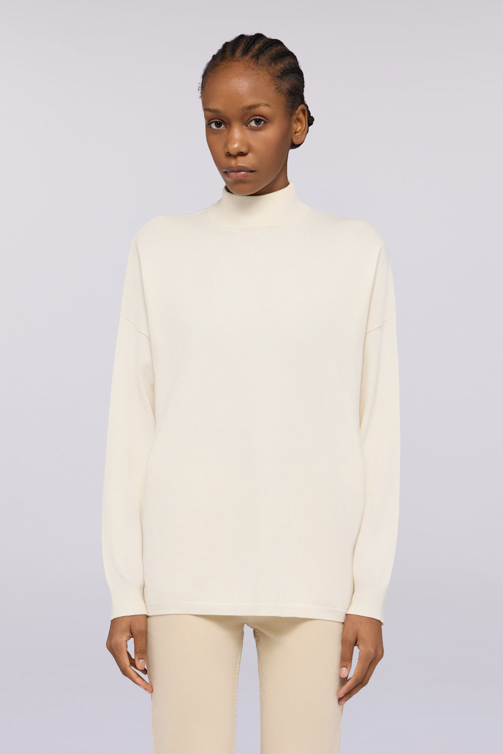 Maglia a collo alto in viscosa rasata 1|12534b14476202b05d94cc5632c6501f0ba6792e98f50503c01e057bc0d9eb1b