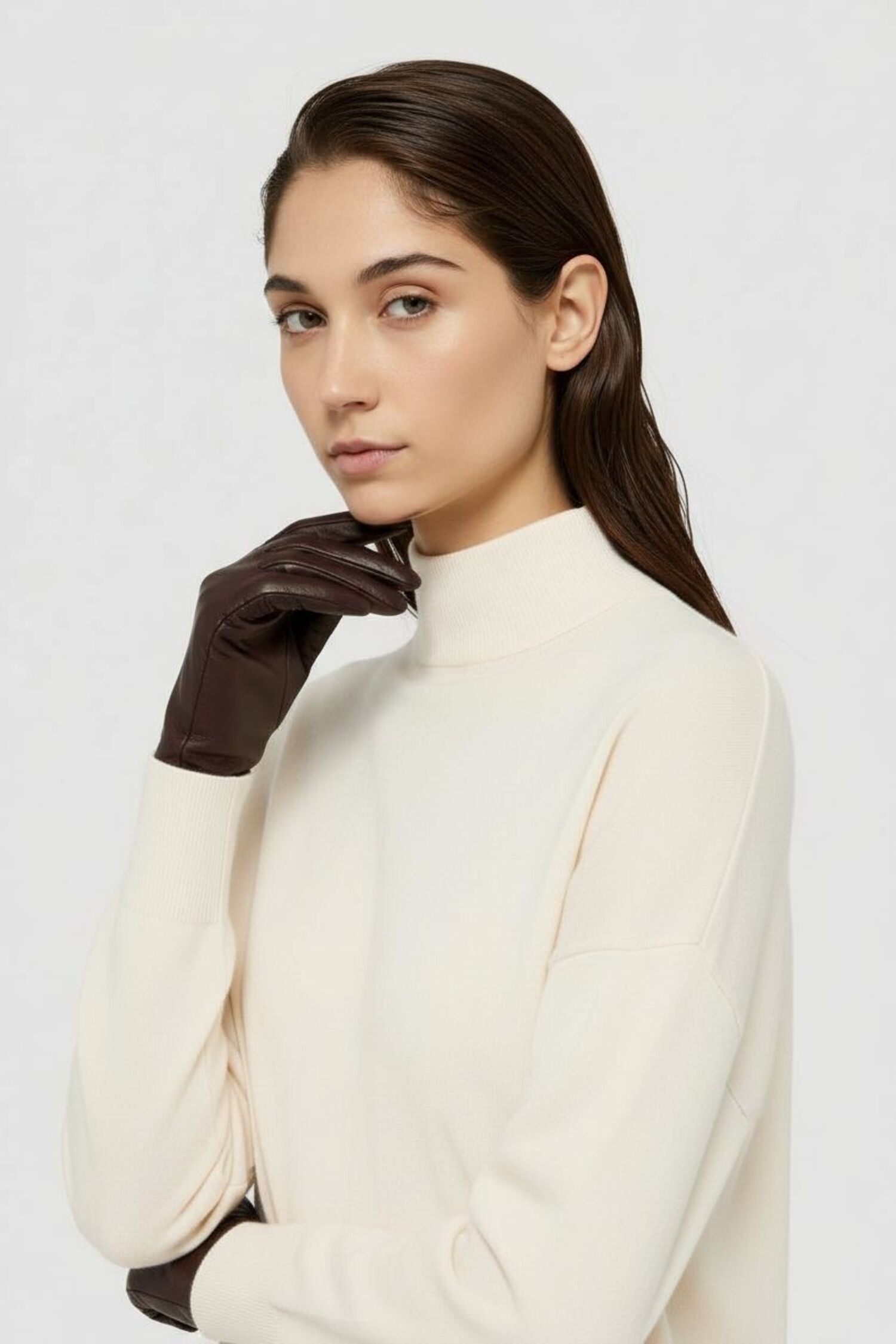 Maglia a collo alto in viscosa rasata 3|c0b26f3408db64e0f5764e2a6beaa41fe0d043fa8950018f6ab2b34a2b816859