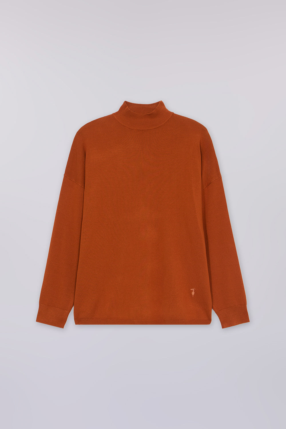 Maglia a collo alto in viscosa rasata 6|38d5924931eafaa4ccf465bca9c5f65ca2c6ddfa7544ddde574c14c38ce43771