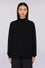 Smooth viscose turtleneck jumper