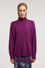 High-neck sweater in smooth viscose