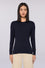 Viscose-blend crew neck sweater