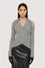 Ribbed mohair-blend wrap sweater