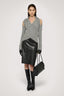 Maglia incrociata in misto mohair a coste 4