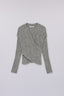 Maglia incrociata in misto mohair a coste 1
