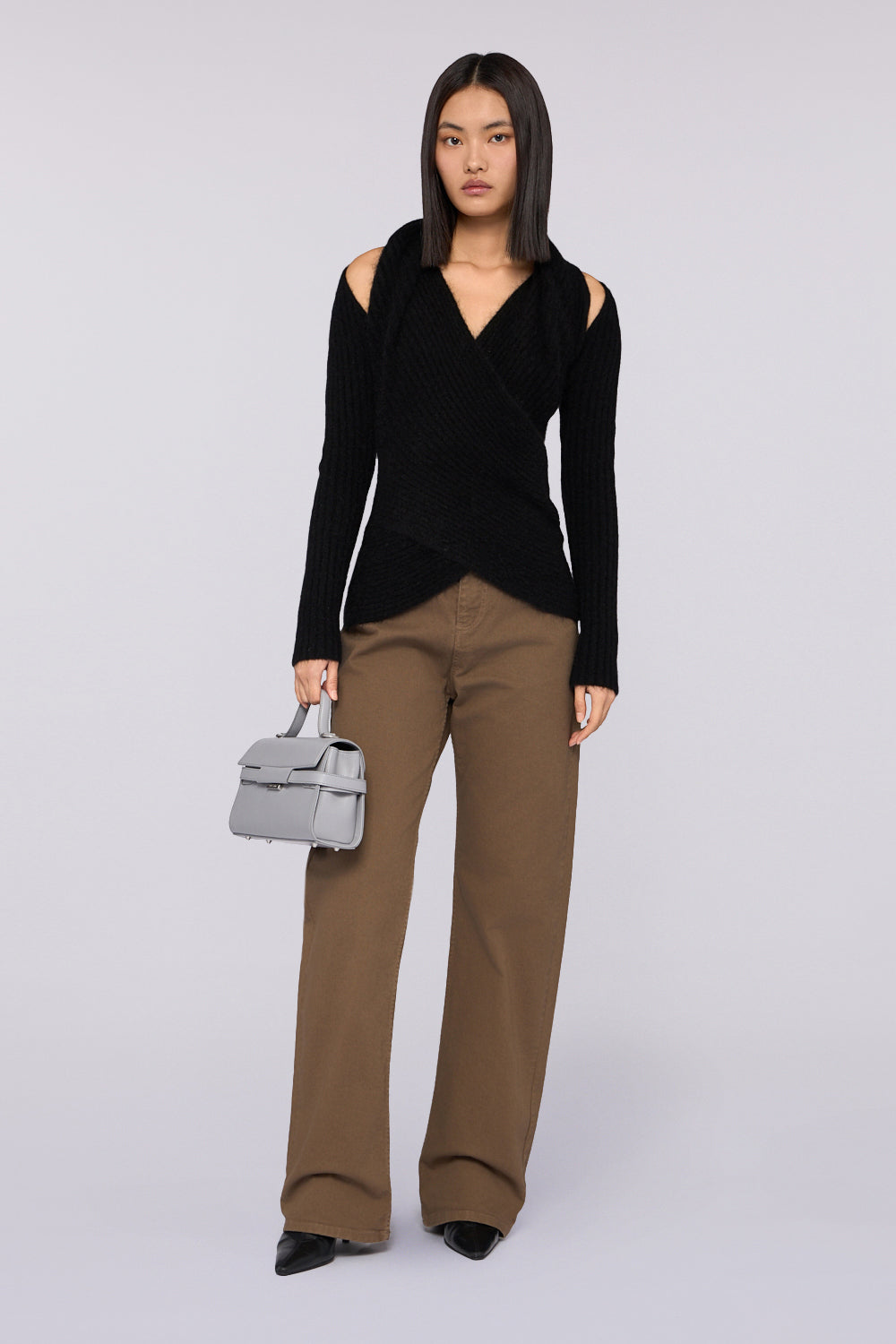 Maglia incrociata in misto mohair a coste 4|e291fa07ed3051e8f0da049f4f6239c928c3c6c618dd8073f1dbce76d2b97564