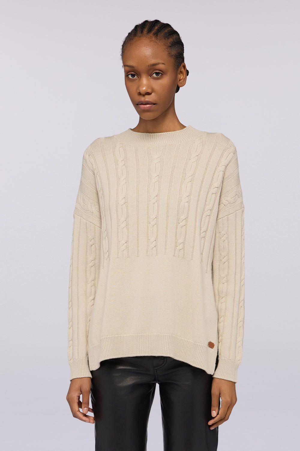 Maglia in lana con mix di punti 1|a6f81482c19157101afad3fdfef22ed42b5e7242cec57453ba27f389dd43b2d7