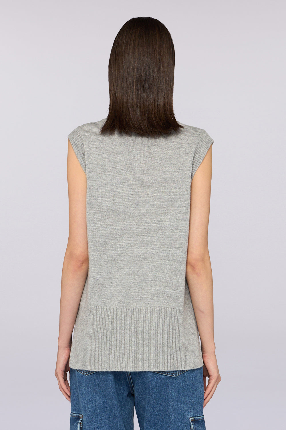 Maglia a collo alto senza maniche in misto lana 2|029ef3ff4e664a88edcb5d47b2f74eed0e8e56f508f7209da18ec7ae758b3505