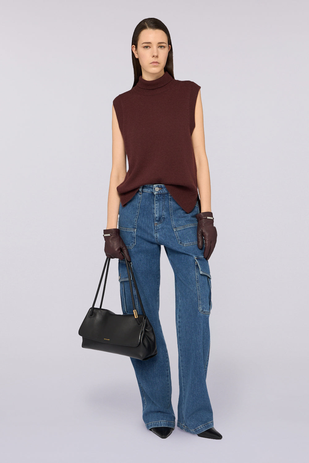 Maglia a collo alto senza maniche in misto lana 4|1454592a816d20dc6d467208af444e5146acb074908e20c22c4e2d694d45cf5b