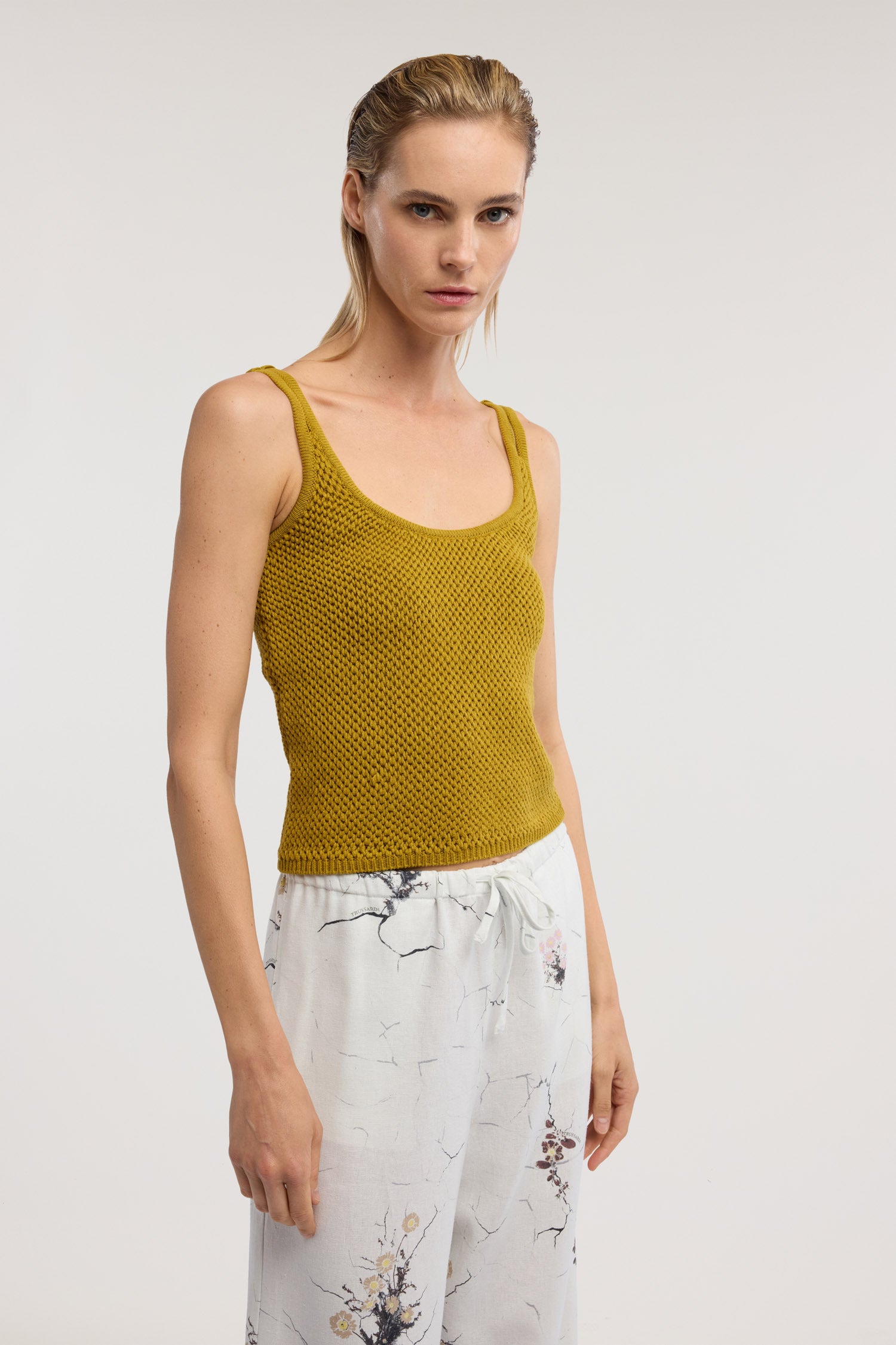 Top Slim Fit in  Maglia di Cotone 1|7665b420133faba28c04e4117ead0292bc240f1ffa48145130f048d7123a69dd