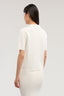 Polo crop in maglia di viscosa punto milano 5