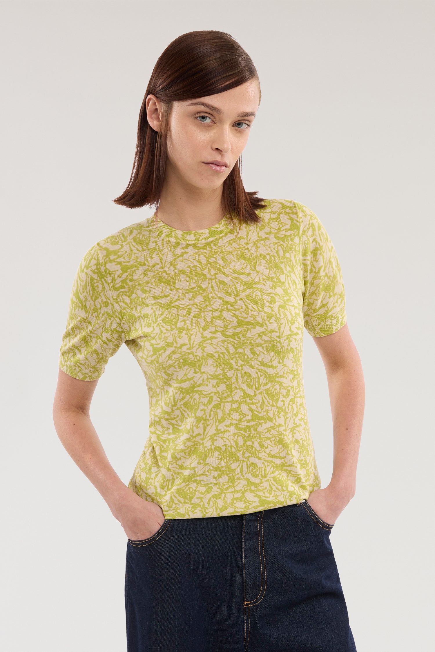 Maglia a maniche corte con stampa in lyocell 2|327d4a04226a1be6922b0528876d66043ebde5d73e57dcca026ddd5312b394ae