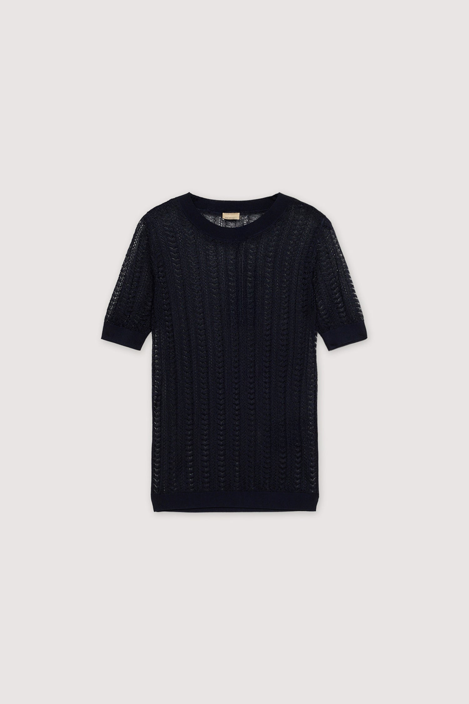 Maglia a manica corta in viscosa punto pizzo 1|da3dff4e72260e175217f424edbad9c18d9565d70cca1cc50b26a5a6e9543312