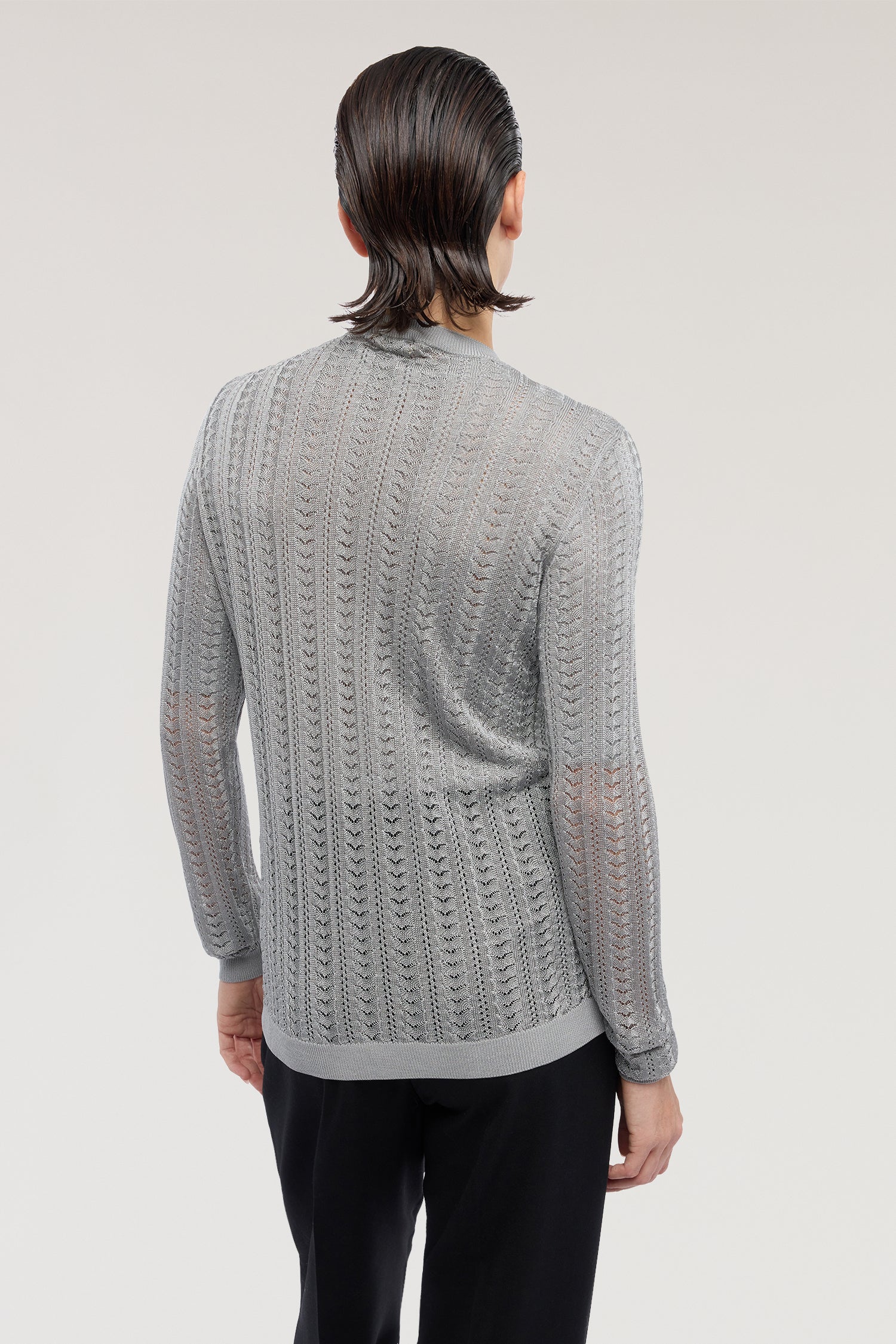 Cardigan in viscosa punto pizzo 2|657cf820756395075c53d45eaa4e1af0245f750ce5f0e22616b71226f369b92d