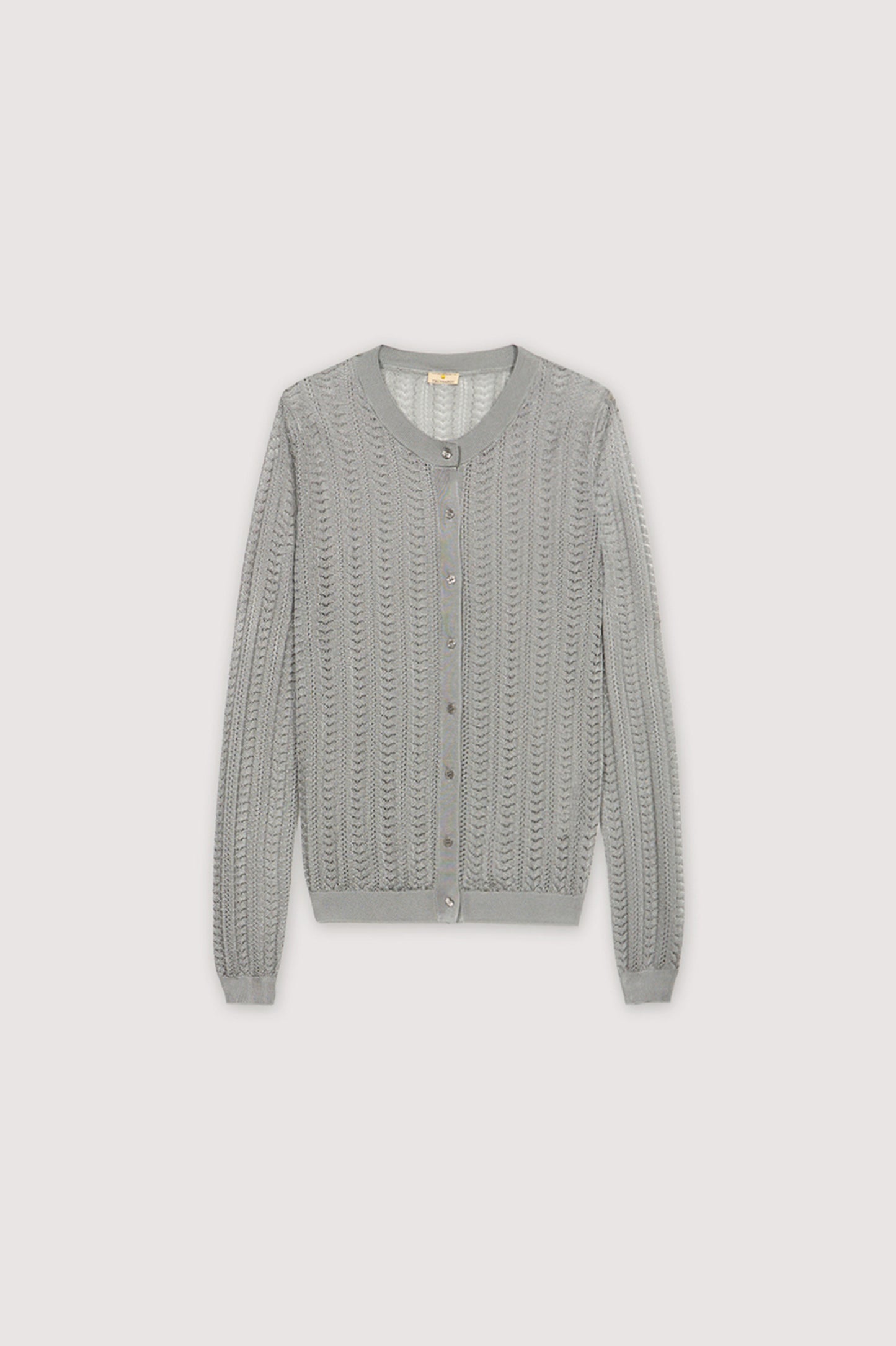 Cardigan in viscosa punto pizzo 1|0373192ebb8b73f2d4a479b4bcf6d2bcb137edb91109ad4cd306d9dd57863f2c