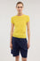 Short-sleeved cotton crepe T-shirt with 3D texture