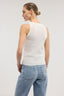 Tank top in cotone crepe con punto 3D 2