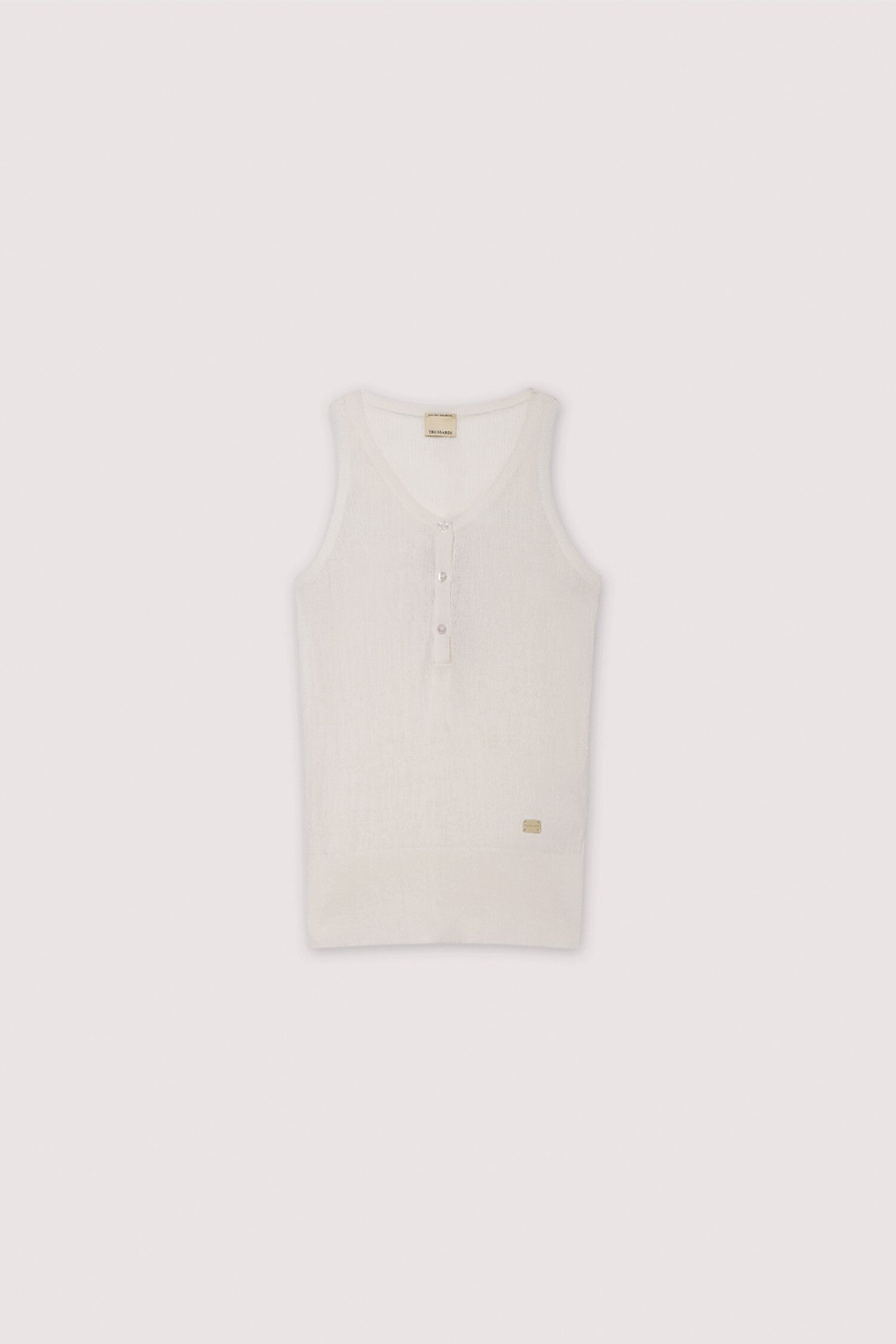 Tank top in cotone crepe con punto 3D 5|7ad5e175c092d0644e181f2711d37bb41593a39f69531db1dde4a4759b477ac9